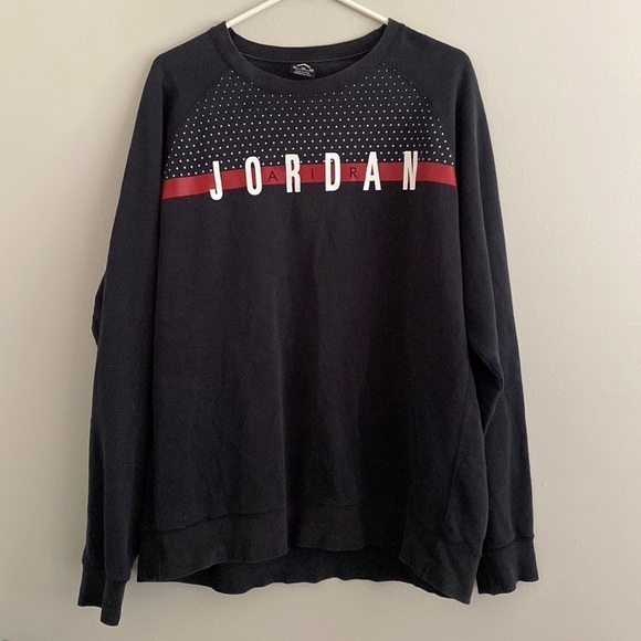 Y2K Jordan black sweatshirt **revived** see pics and description - Picture 1 of 8